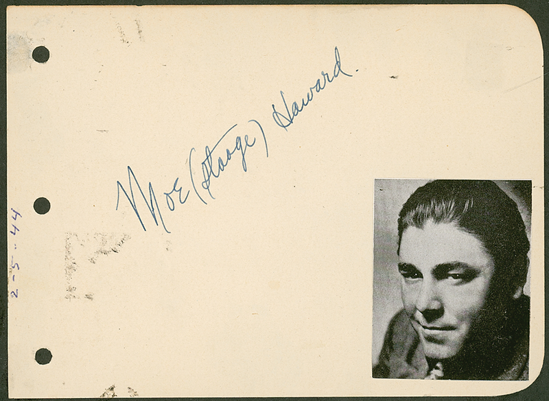 Lot 1047 Three Stooges: Moe Howard Signature