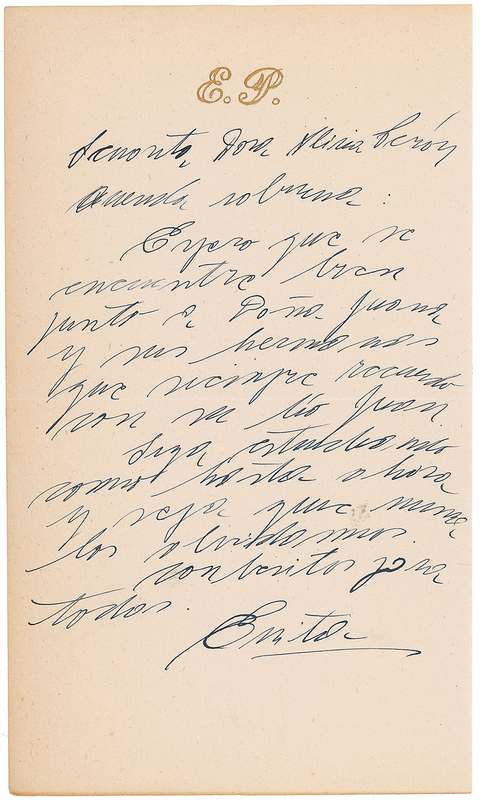 Lot 253 Eva Perón Handwritten Letter Signed