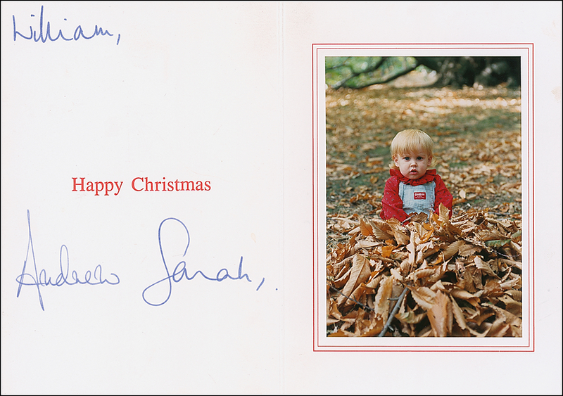 Lot 127 Andrew and Sarah, Duke and Duchess of York Christmas Card