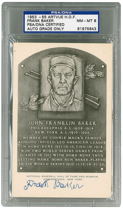 Lot 1162 Frank “Home Run” Baker: One of baseball’s premier power hitters