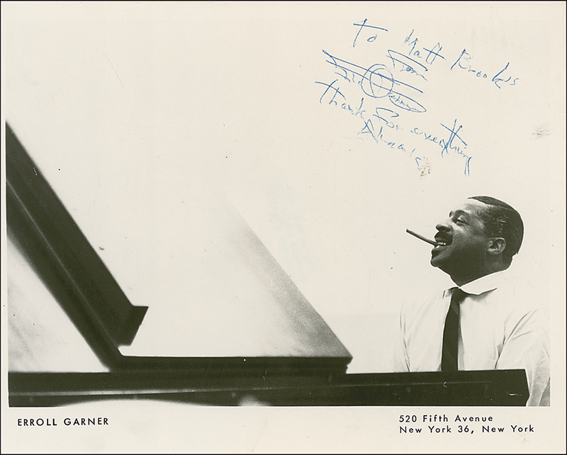 Lot 771 Erroll Garner Signed Photograph