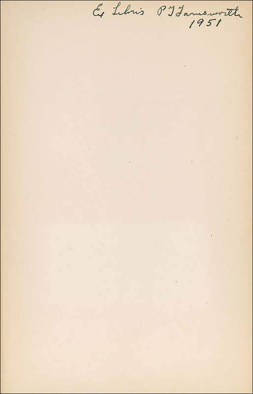 Lot 180 Philo T. Farnsworth Book