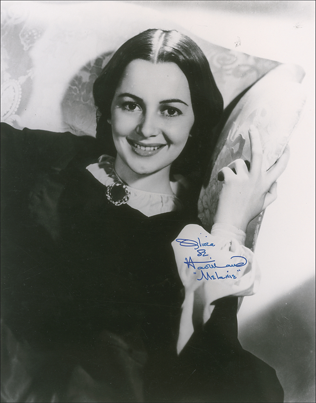 Lot 947 Gone with the Wind: Olivia de Havilland Signed Photograph