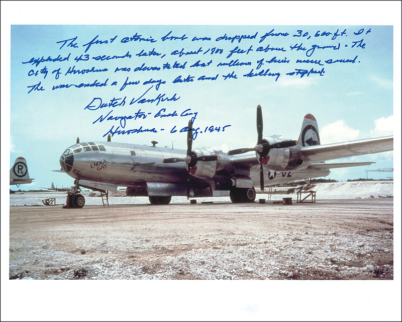 Lot 341 Enola Gay: Dutch Van Kirk: ?The city of Hiroshima was devastated?