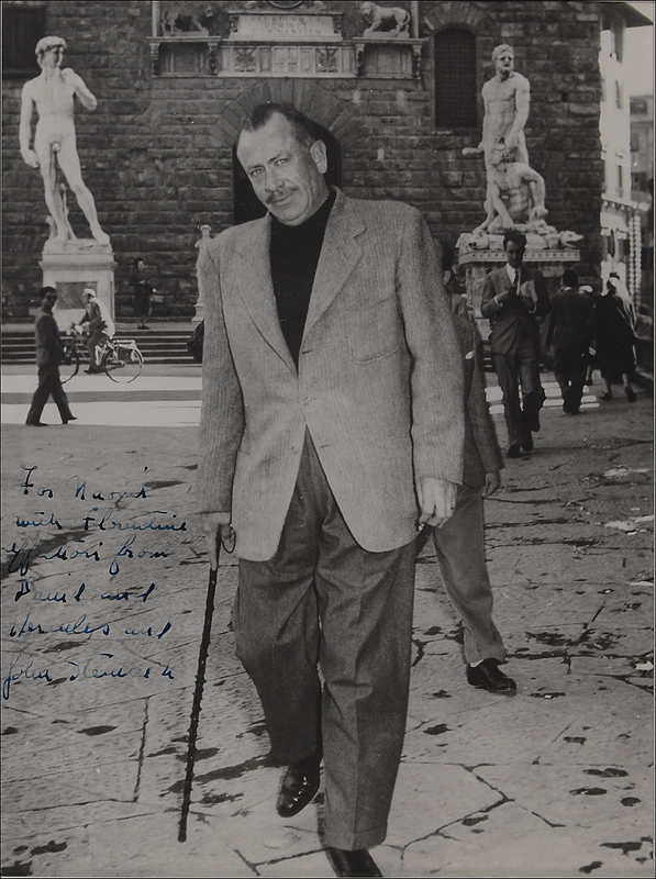 Lot 603 John Steinbeck: Steinbeck and Hercules send greetings from Italy