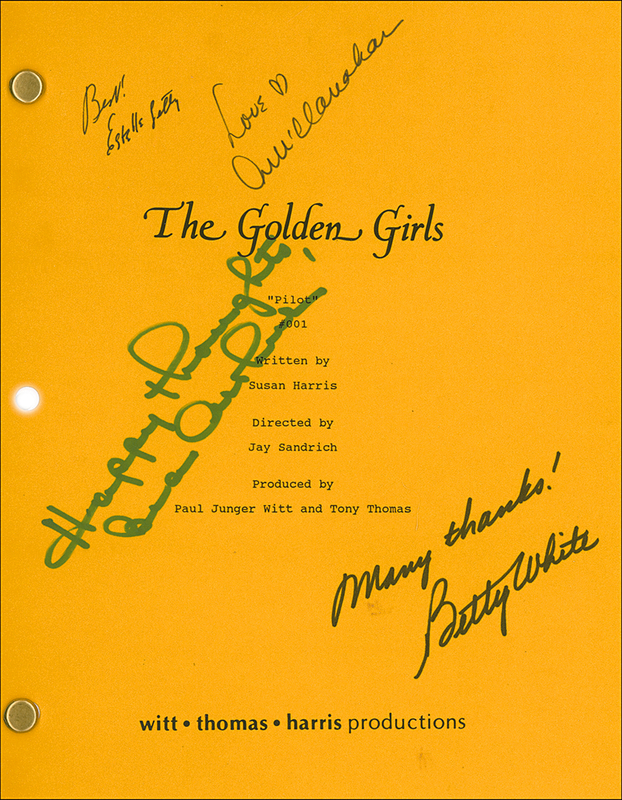 Lot 1098 Golden Girls Script