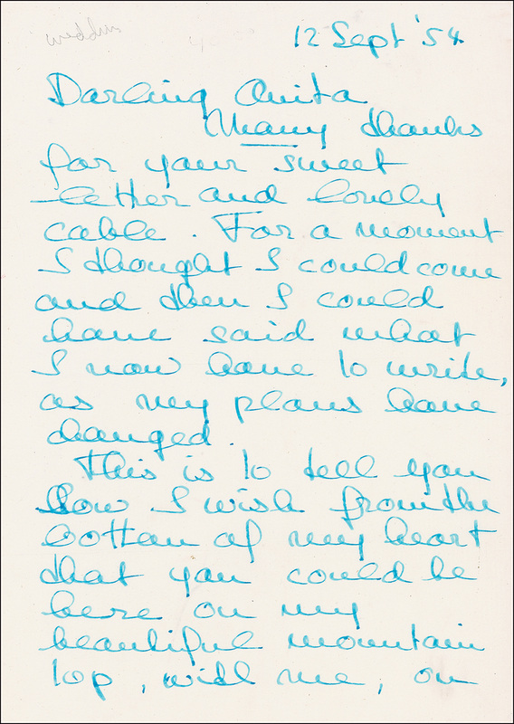 Lot 962 Audrey Hepburn: ?I am keeping it a dark secret from the press?
