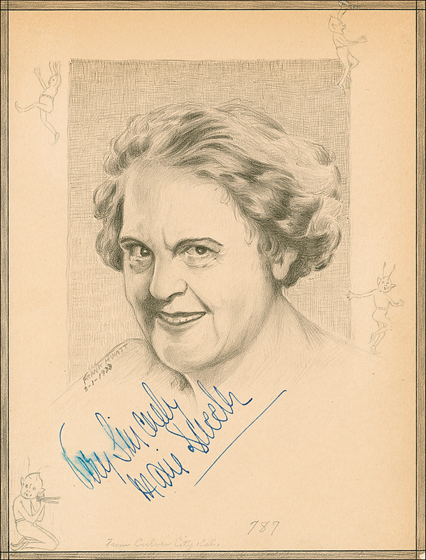 Lot 929 Marie Dressler Drawing