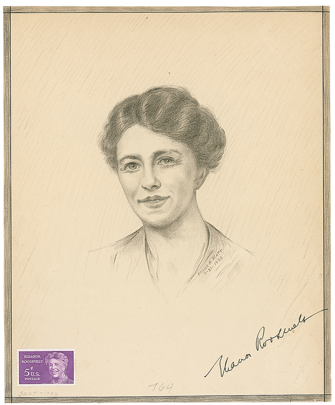 Lot 99 Eleanor Roosevelt Drawing