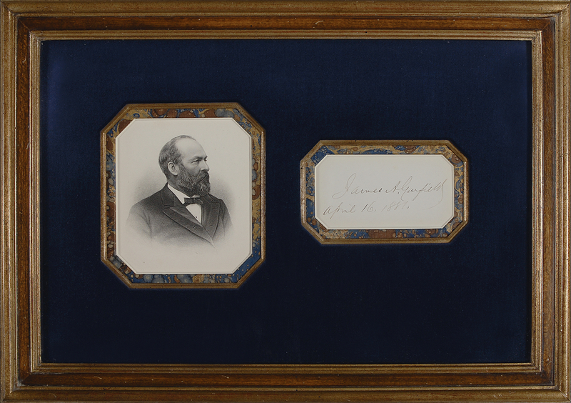 Lot 37 James A. Garfield: A presidential rarity: Garfield, signed and dated in office
