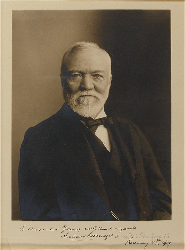 Lot 143 Andrew Carnegie Signed Photograph