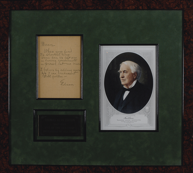 Lot 168 Thomas Edison Handwritten Letter Signed
