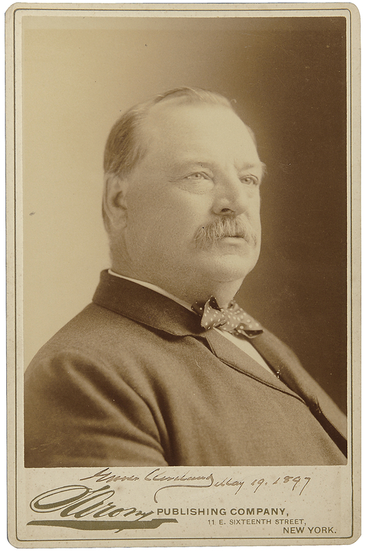 Lot 20 Grover Cleveland: Choice Sarony cabinet portrait