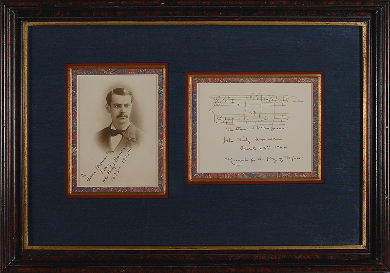 Lot 707 John Philip Sousa: The March King pens four bars of his famous composition, The Stars and Stripes Forever