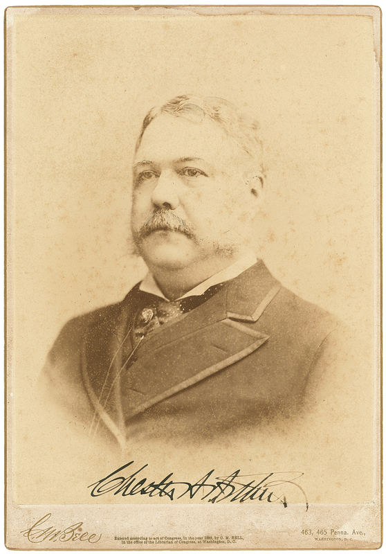 Lot 5 Chester A. Arthur: Unusually large and rare Arthur signed photo as president