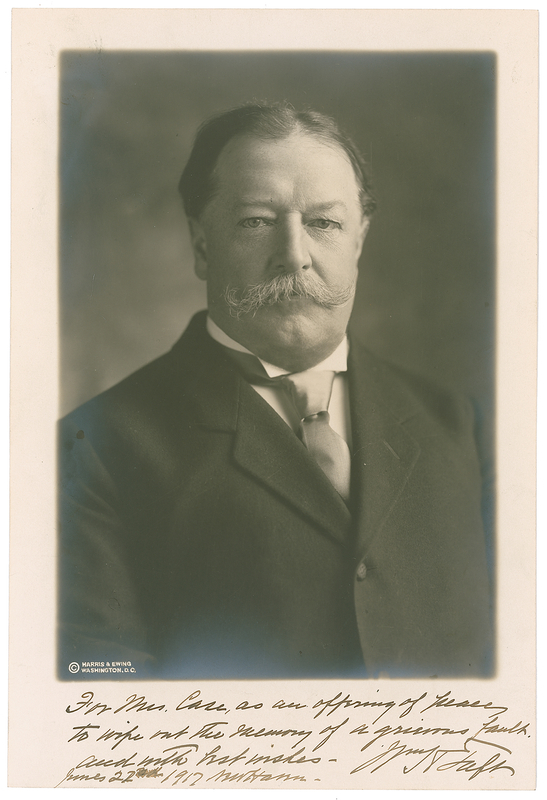 Lot 114 William H. Taft: “An offering of peace to wipe out the memory of a grievous fault”