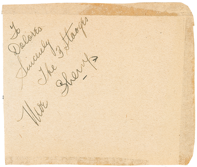 Lot 1046 Three Stooges: Shemp and Moe Howard Signature