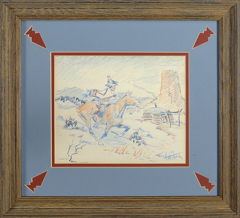 Lot 644 Fred Harman: Original sketch from the creator of Red Ryder