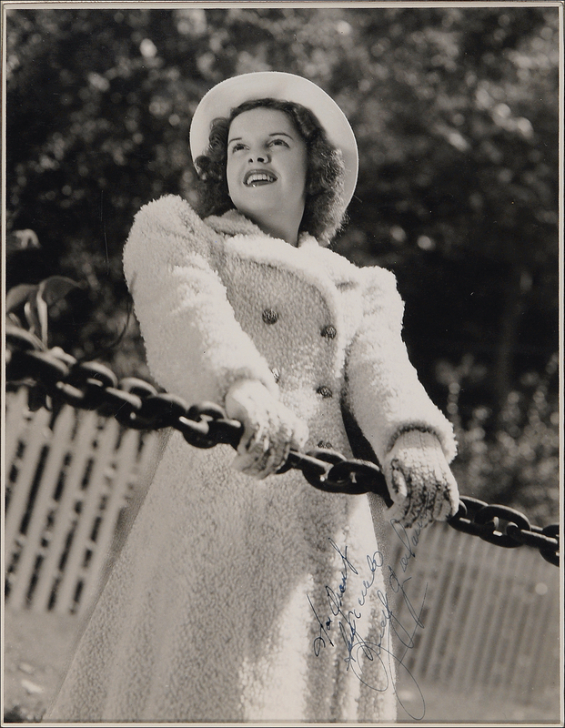 Lot 944 Judy Garland: Youthful Garland pose from around the time of The Wizard of Oz