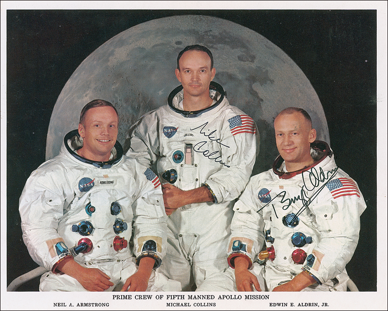 Lot 424 Apollo 11: Aldrin and Collins Signed Photograph