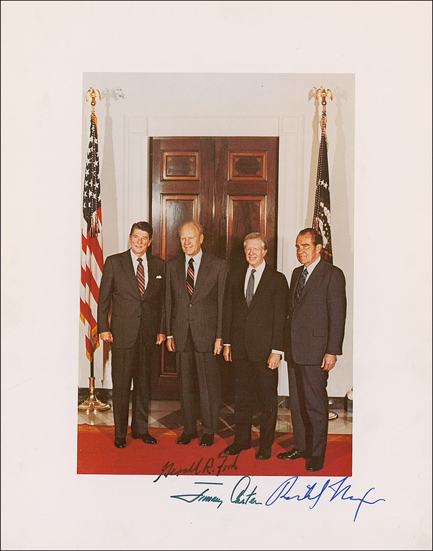 Lot 115 Three Presidents Signed Photograph