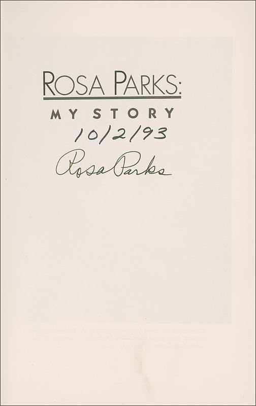 Lot 250 Rosa Parks Book