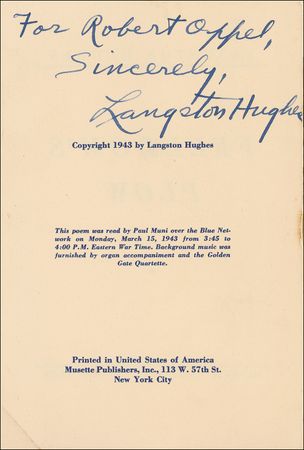 Lot #550 Langston Hughes - Image 2