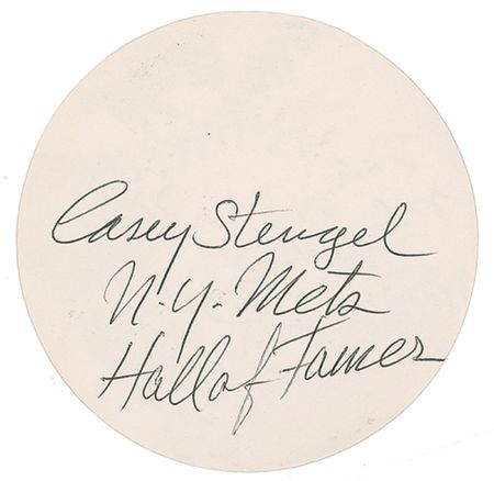 Lot #1360 Casey Stengel Signature - Image 2