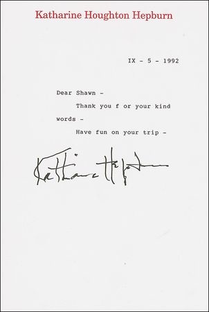 Lot #964 Katharine Hepburn Letters - Image 1