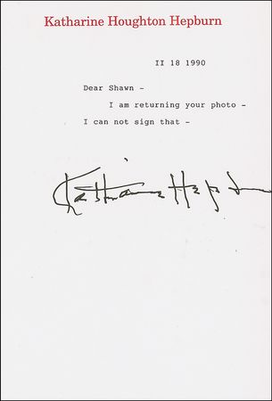 Lot #964 Katharine Hepburn Letters - Image 2