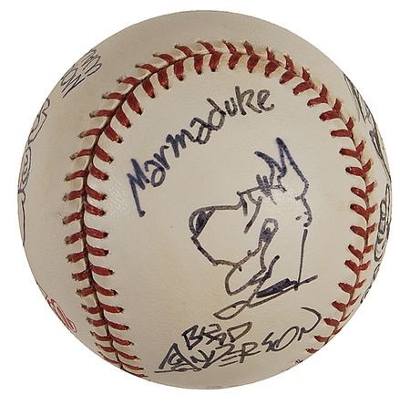 Lot #628 Cartoonists Baseball - Image 1