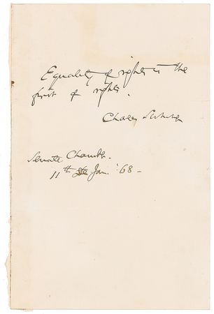 Lot #281 Charles Sumner Signed Quote - Image 2