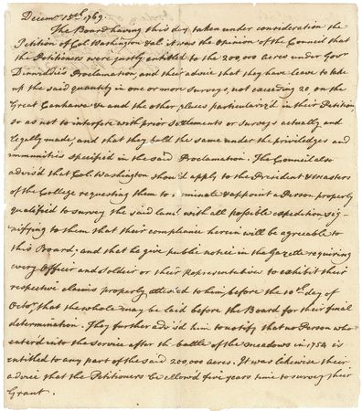 Lot #126 George Washington: Washington once again denied land by Great Britain…a clear foreshadowing of the Colonial rift that would soon lead to Revolution - Image 2