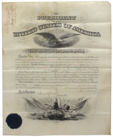 Lot #18 Grover Cleveland Signed Document