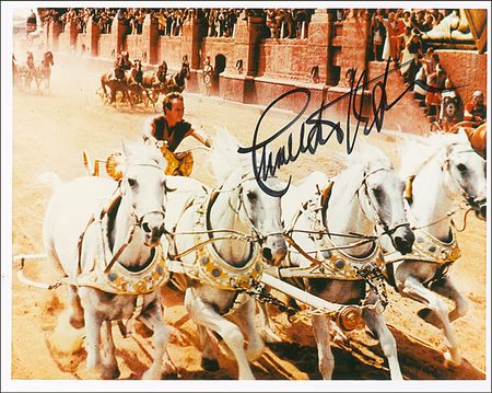 Lot #967 Charlton Heston Signed Photographs - Image 2