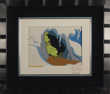 Lot #646 How the Grinch Stole Christmas: Seuss and Jones: Rare original Grinch key setup signed by both Chuck Jones and Dr. Seuss to a financial backer ?who made it all possible? - Image 1