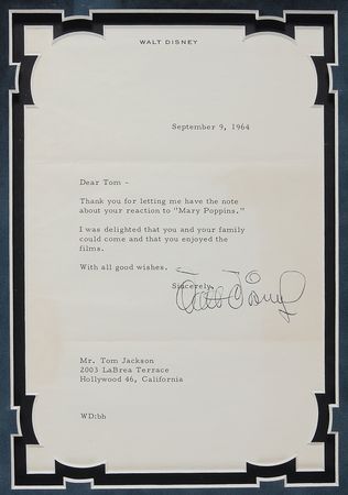 Lot #633 Walt Disney: A delighted Disney accepts praise for his favorite film, Mary Poppins - Image 2