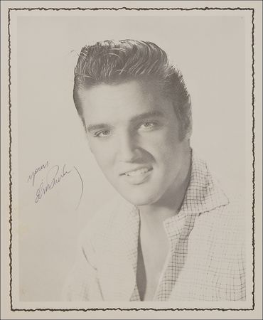 Lot #839 Elvis Presley: The King signs an early tour program photo - Image 2
