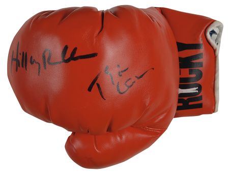 Lot #23 Bill and Hillary Clinton Boxing Glove