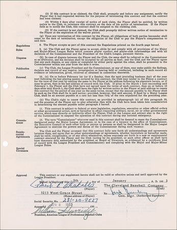 Lot #1238 Hank Greenberg Signed Document - Image 2