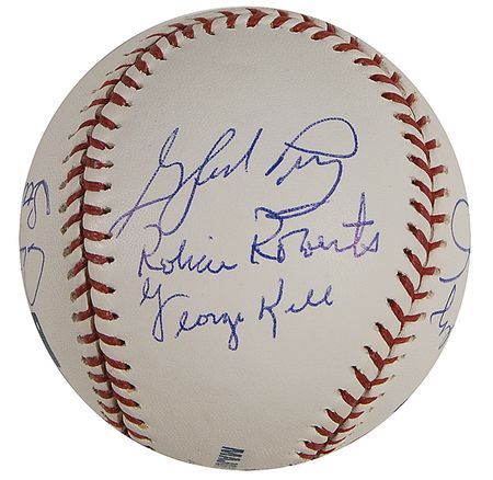Lot #1166 Baseball Hall of Famers Baseball - Image 1
