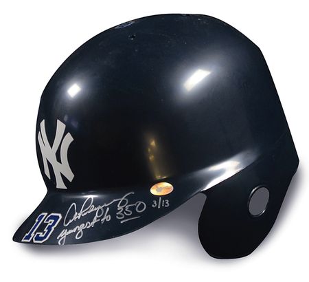 Lot #1345 Alex Rodriguez Baseball Helmet - Image 2