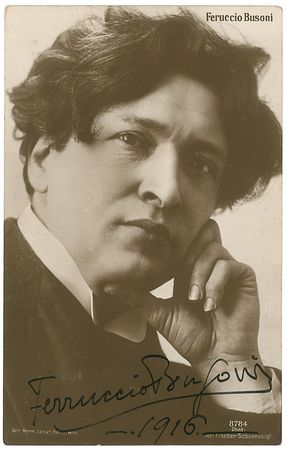 Lot #681 Ferruccio Busoni: Signed photo with ANS on reverse - Image 1