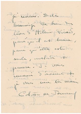 Lot #526 Colette Handwritten Letter Signed - Image 3