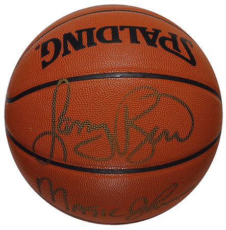 Lot #1257 Magic Johnson and Larry Bird: Dream Teamers Bird and Johnson - Image 2