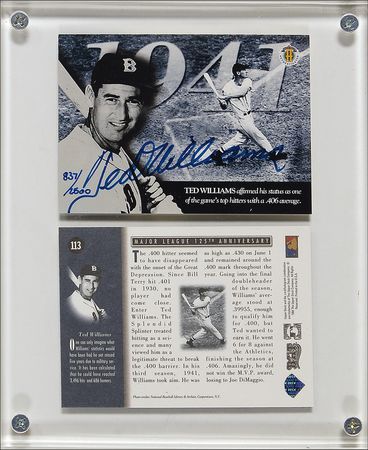 Lot #1376 Ted Williams Upper Deck Card - Image 1