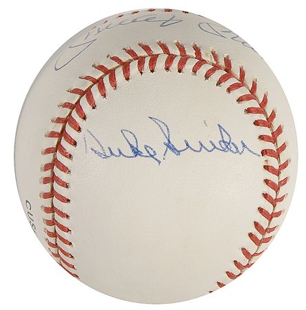 Lot #1285 Mantle, Mays, Snider Baseball - Image 3