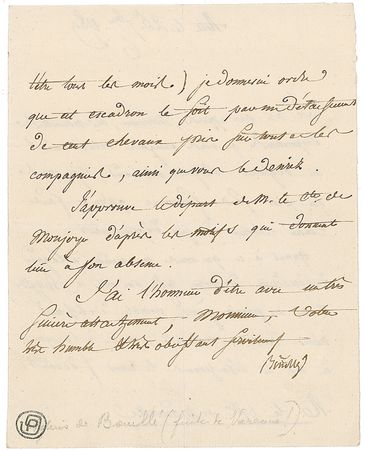 Lot #317 Francois Claude Amour, Marquis de Bouille Signed Letter - Image 2
