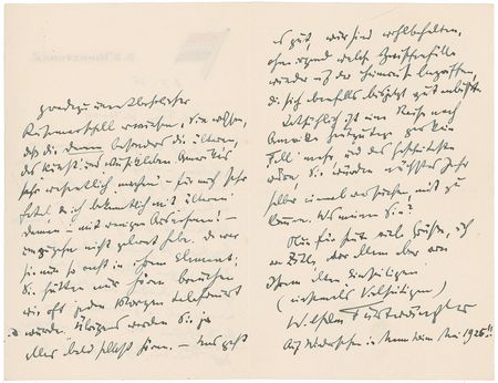 Lot #691 Wilhelm Furtwangler Handwritten Letter Signed - Image 2
