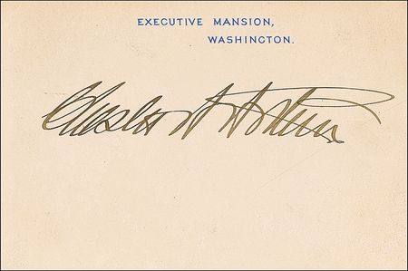 Lot #4 Chester A. Arthur White House Card
